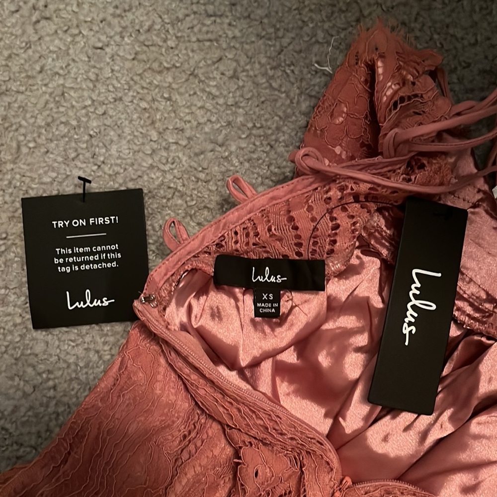 Lulus “Keep you captivated lace lace-up skater mini dress” - Picture 6 of 10